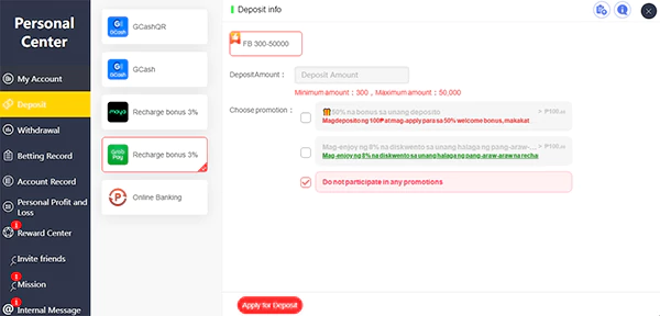 Promotions and Bonuses for yy777 Deposits